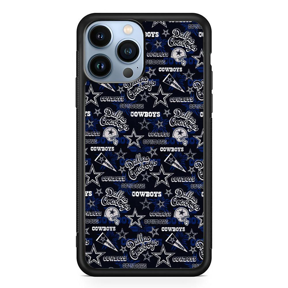 Dallas Cowboys Pattern 2D Rubber Phone Case-Black-Oxvistore