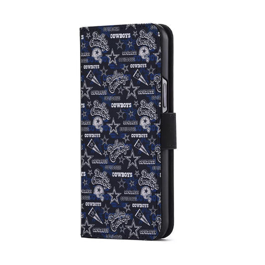 Dallas Cowboys Pattern Flip Wallet Phone Case-Oxvistore