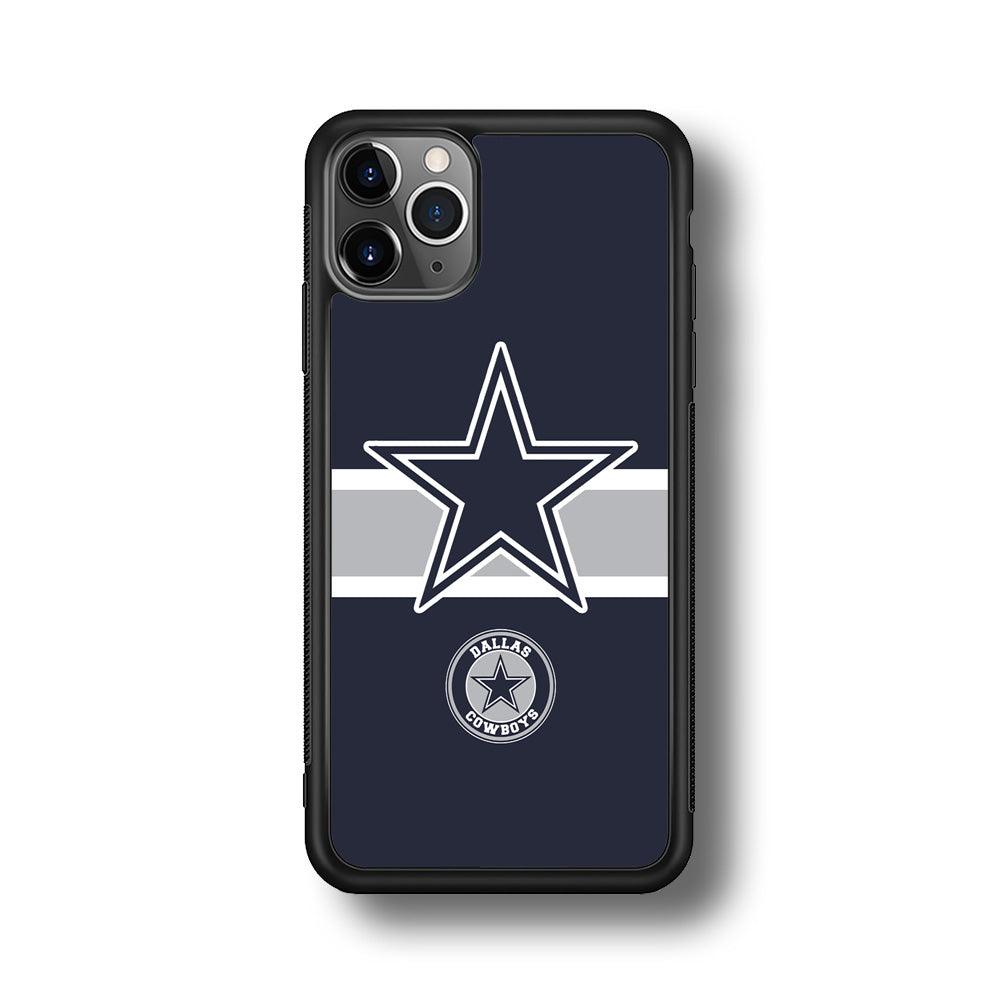 Dallas Cowboys Wide Star iPhone 11 Pro Max Case-Rubber Black (2D Case)-Oxvistore