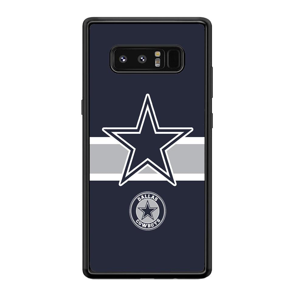 Dallas Cowboys Wide Star Samsung Galaxy Note 8 Case-Rubber Black (2D Case)-Oxvistore
