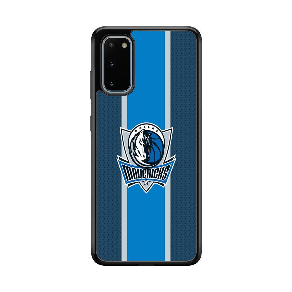 Dallas Mavericks Dot Blue Patern Samsung Galaxy S20 Case-Rubber Black (2D Case)-Oxvistore