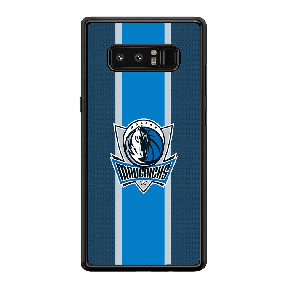 Dallas Mavericks Dot Blue Patern Samsung Galaxy Note 8 Case-Rubber Black (2D Case)-Oxvistore