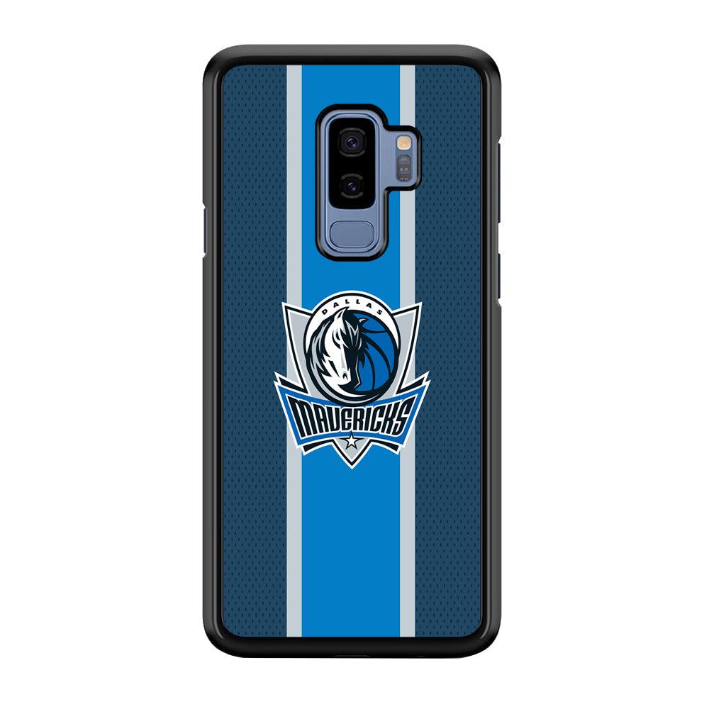 Dallas Mavericks Dot Blue Patern Samsung Galaxy S9 Plus Case-Rubber Black (2D Case)-Oxvistore