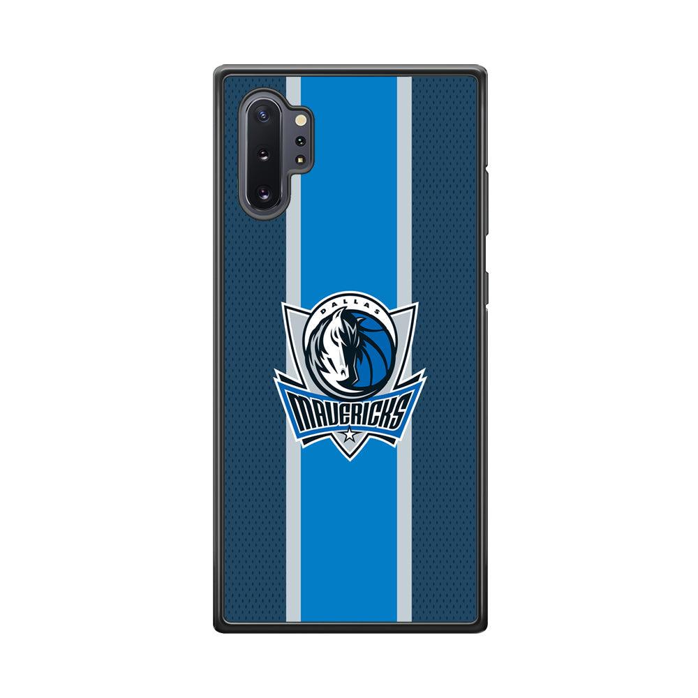 Dallas Mavericks Dot Blue Patern Samsung Galaxy Note 10 Plus Case-Rubber Black (2D Case)-Oxvistore