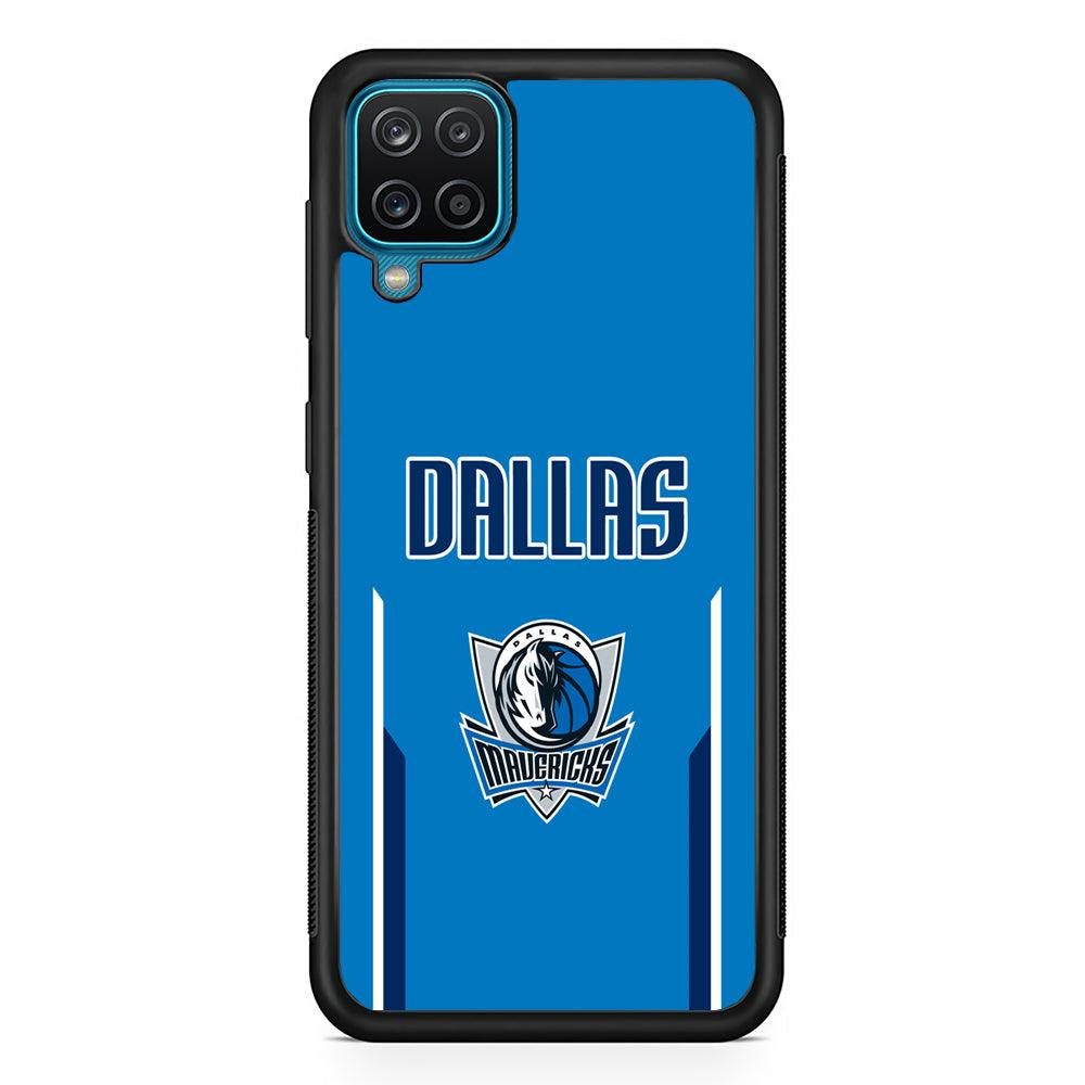 Dallas Mavericks Feel Seeing The Sea Samsung Galaxy A12 Case-Rubber Black (2D Case)-Oxvistore