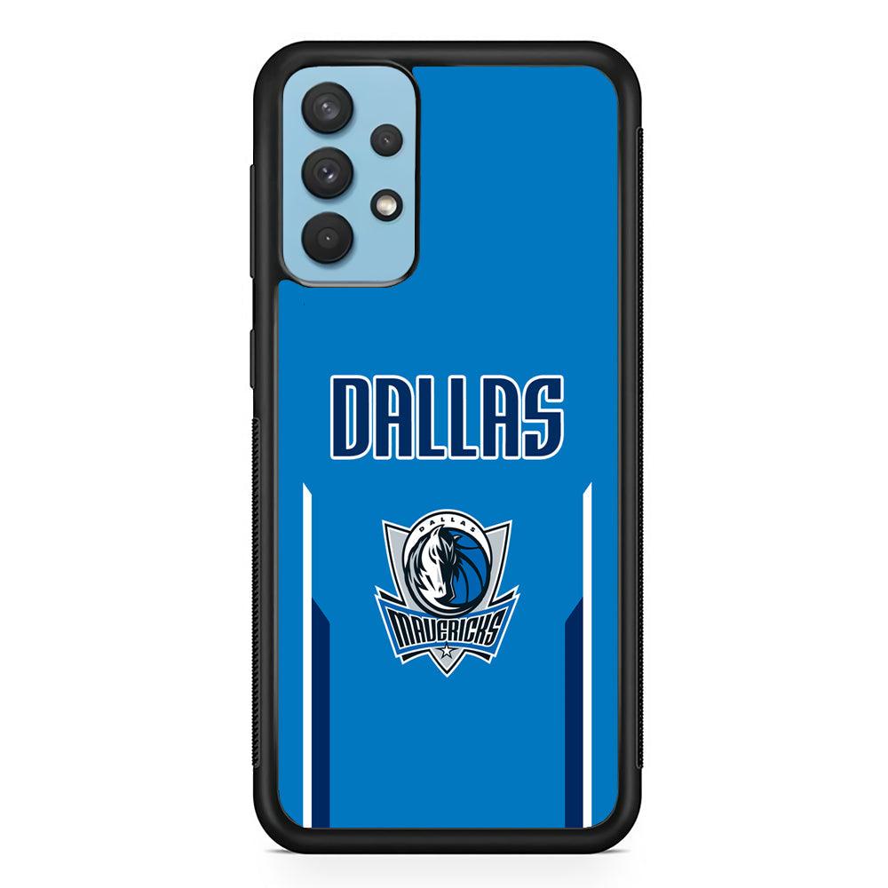 Dallas Mavericks Feel Seeing The Sea Samsung Galaxy A32 Case-Rubber Black (2D Case)-Oxvistore