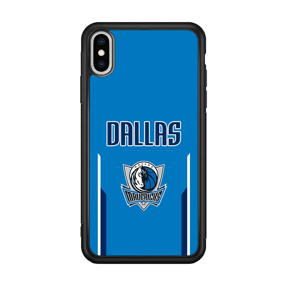 Dallas Mavericks Feel Seeing The Sea iPhone XS Case-Rubber Black (2D Case)-Oxvistore