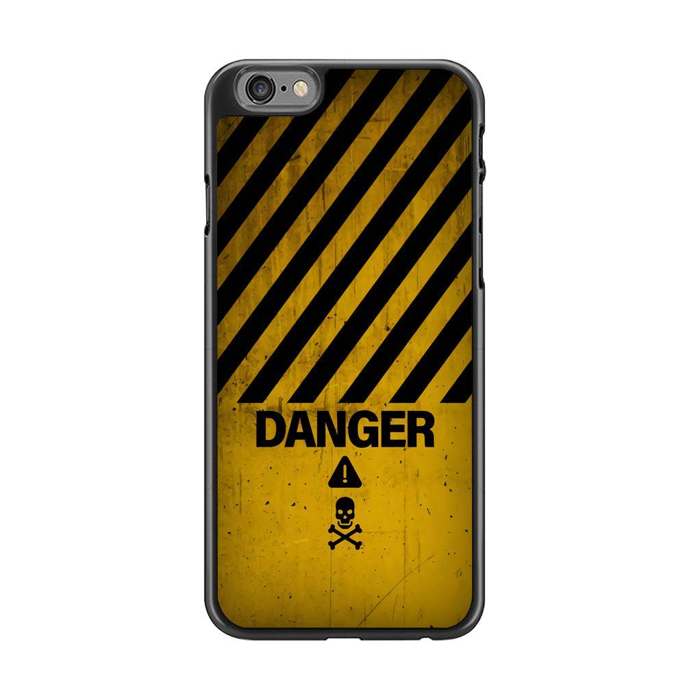 Danger Far Away From My Phone iPhone 6 Plus | 6s Plus Case-Rubber Black (2D Case)-Oxvistore