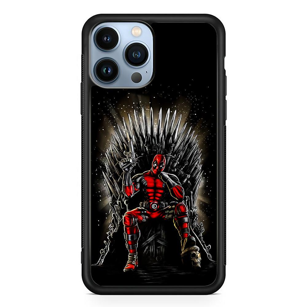 Deadpool The Iron Throne 2D Rubber Phone Case-Black-Oxvistore