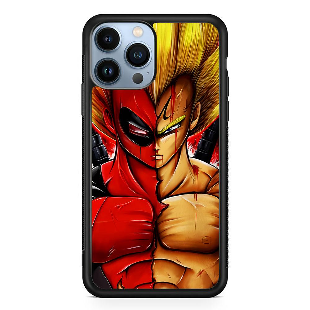 Deadpool X Vegeta Fusion 2D Rubber Phone Case-Black-Oxvistore