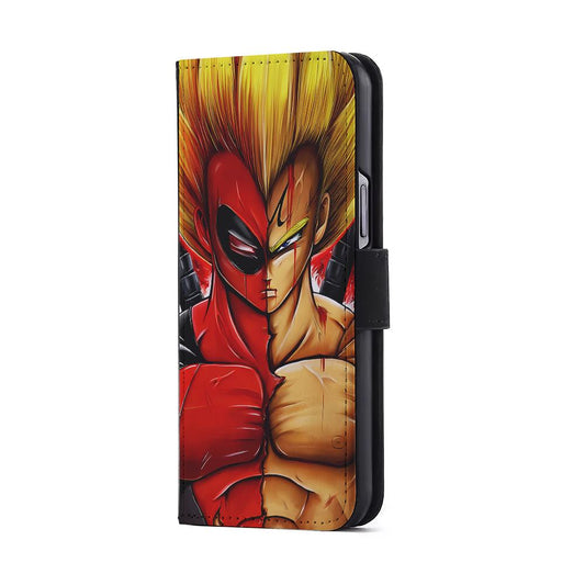 Deadpool X Vegeta Fusion Flip Wallet Phone Case-Oxvistore