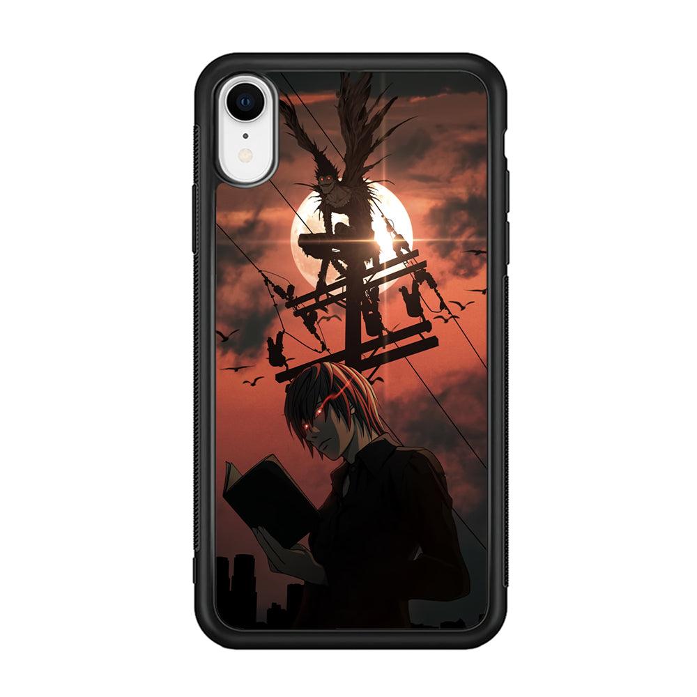 Death Note After The Moon Coming iPhone XR Case-Rubber Black (2D Case)-Oxvistore