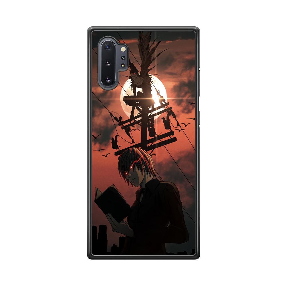 Death Note After The Moon Coming Samsung Galaxy Note 10 Plus Case-Rubber Black (2D Case)-Oxvistore
