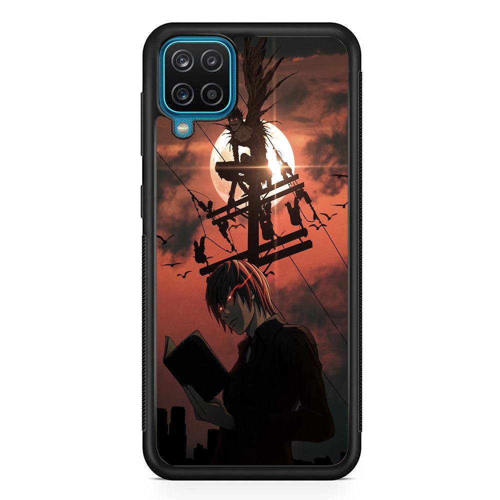 Death Note After The Moon Coming Samsung Galaxy A12 Case-Rubber Black (2D Case)-Oxvistore
