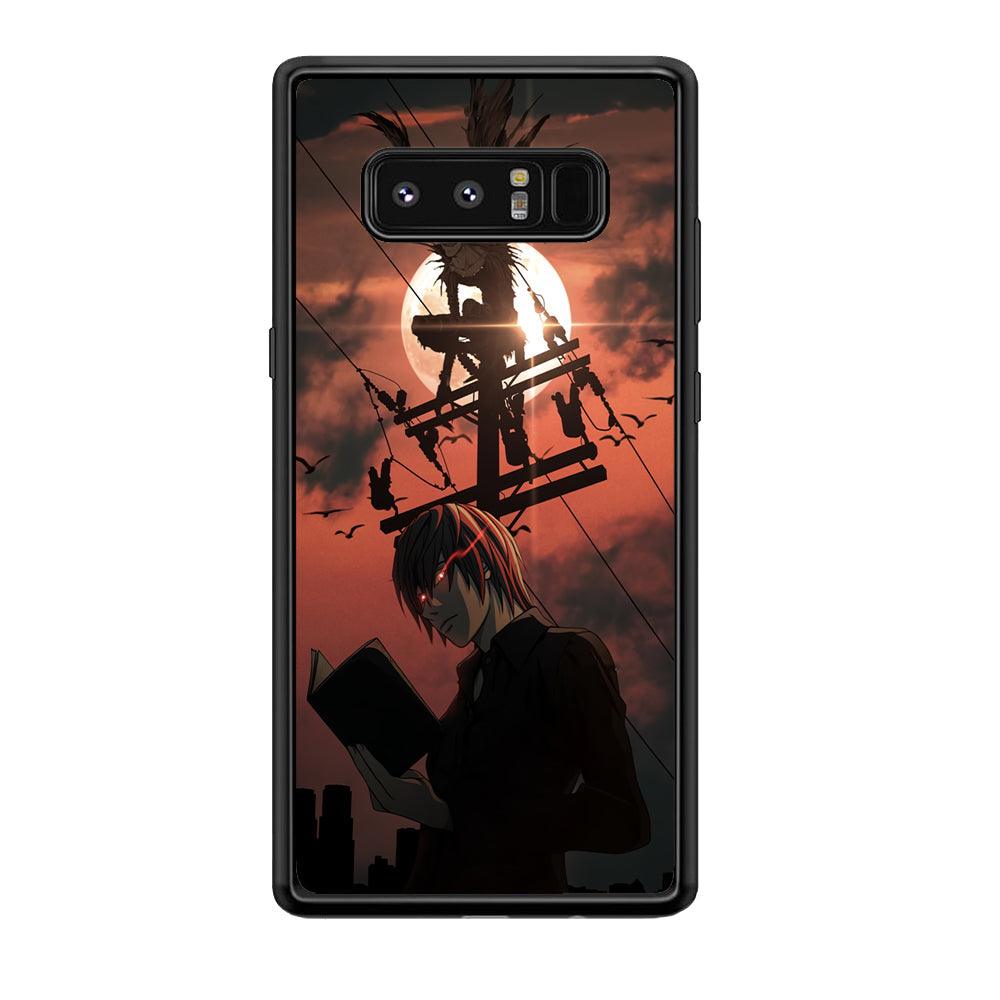 Death Note After The Moon Coming Samsung Galaxy Note 8 Case-Rubber Black (2D Case)-Oxvistore