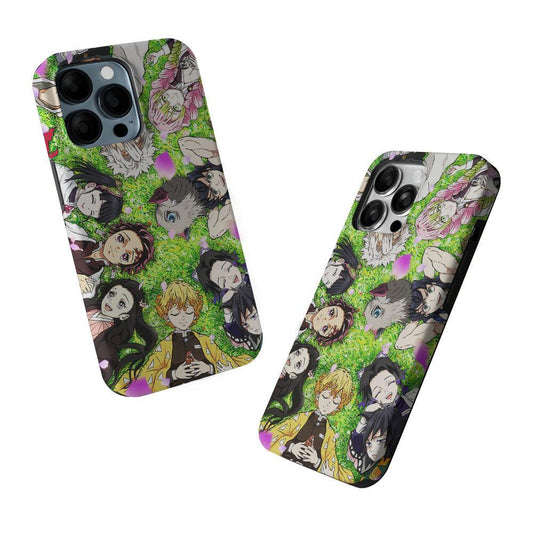 Demon Slayer All Characters 2 in 1 Tough Phone Case-Oxvistore