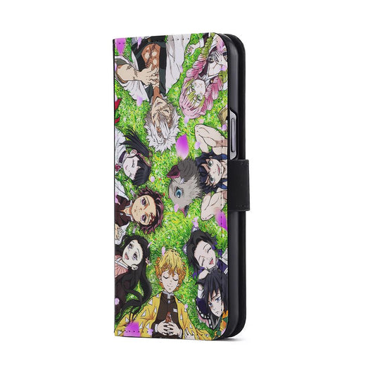Demon Slayer All Characters Flip Wallet Phone Case-Oxvistore