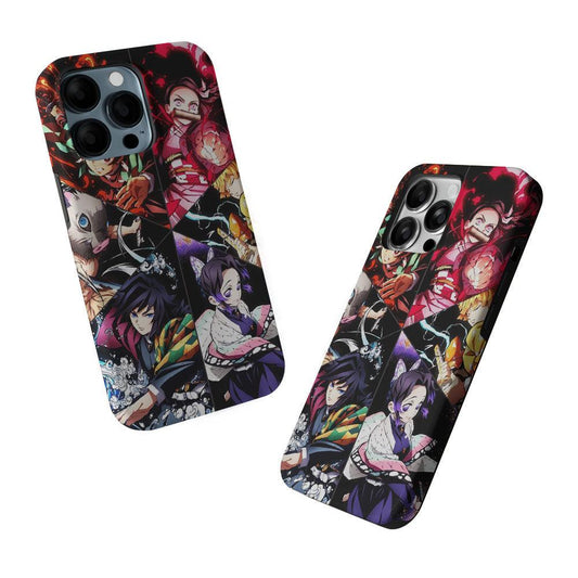 Demon Slayer Anime Characters 2 in 1 Tough Phone Case-Oxvistore