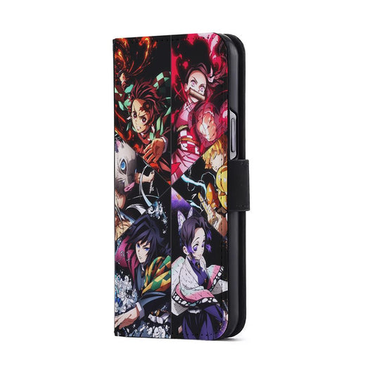 Demon Slayer Anime Characters Flip Wallet Phone Case-Oxvistore