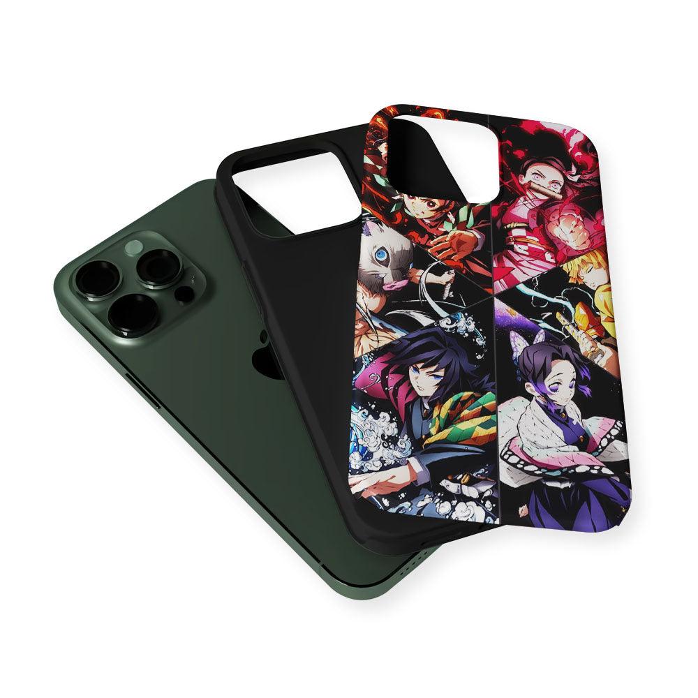 Demon Slayer Anime Characters 2 in 1 Tough Phone Case-Oxvistore