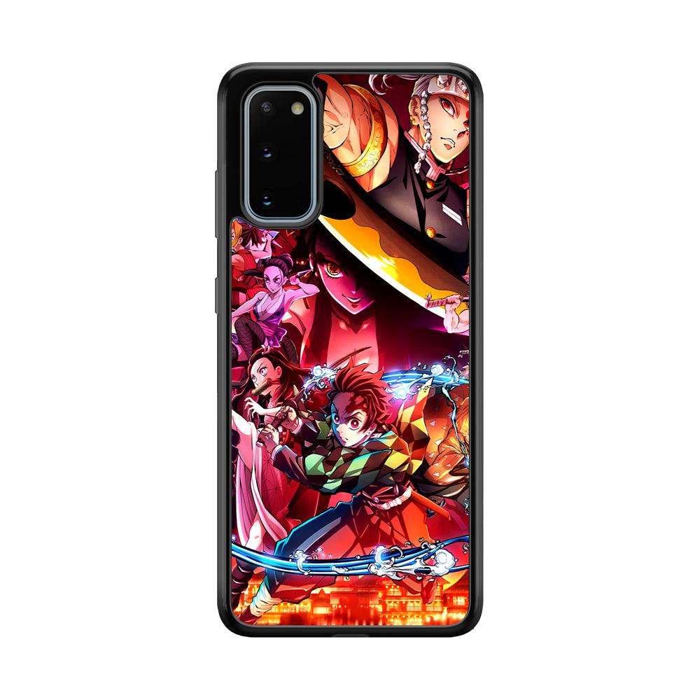 Demon Slayer Blades of Liberty Samsung Galaxy S20 Case-Rubber Black (2D Case)-Oxvistore