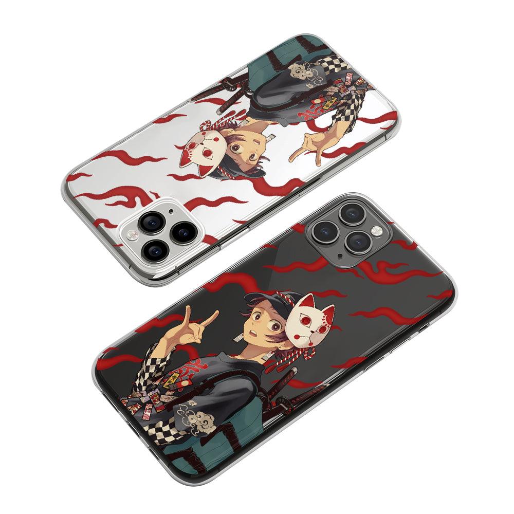 Demon Slayer Street Style Clear Soft Case-Oxvistore