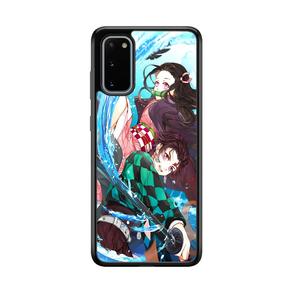 Demon Slayer The Siblings Samsung Galaxy S20 Case-Rubber Black (2D Case)-Oxvistore