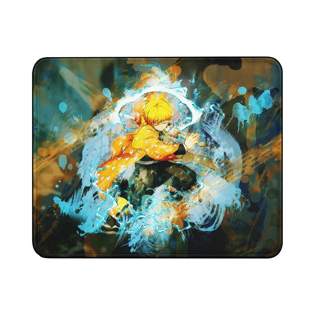 Demon Slayer Zenitsu Agatsuma Mouse Pads | Custom Mouse Pad with Non-Slip Rubber Base
