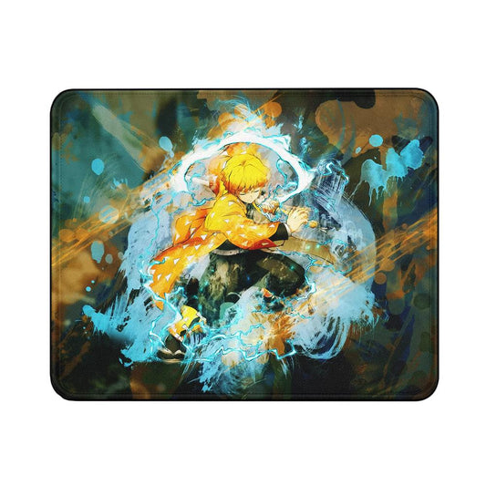 Demon Slayer Zenitsu Agatsuma Mouse Pads | Custom Mouse Pad with Non-Slip Rubber Base