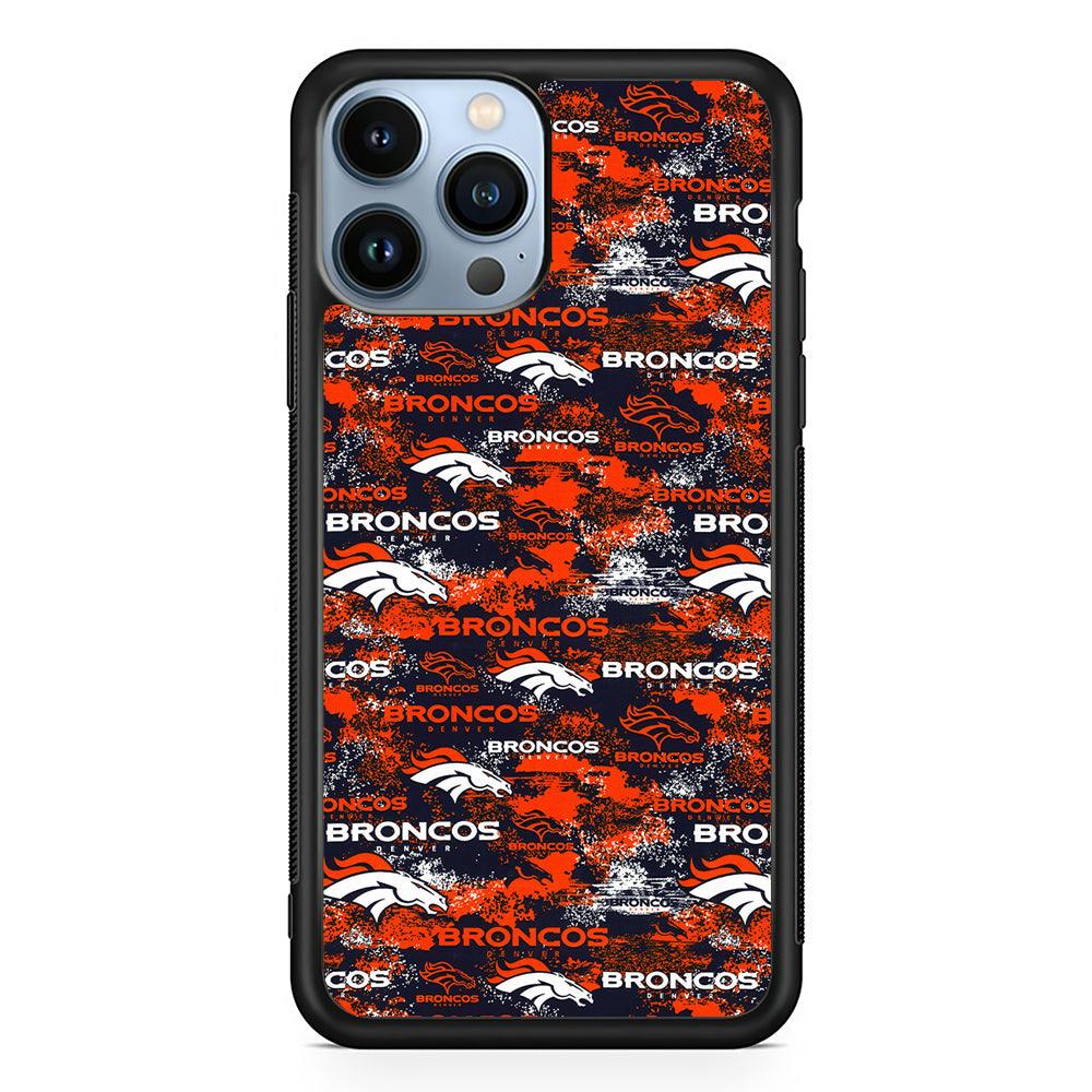 Denver Broncos Patterns 2D Rubber Phone Case-Black-Oxvistore