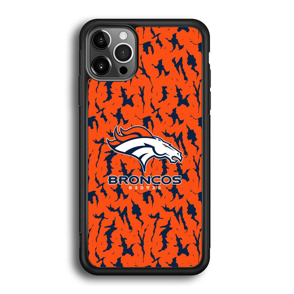 Denver Broncos Script for The Winner iPhone 12 Pro Case-Rubber Black (2D Case)-Oxvistore