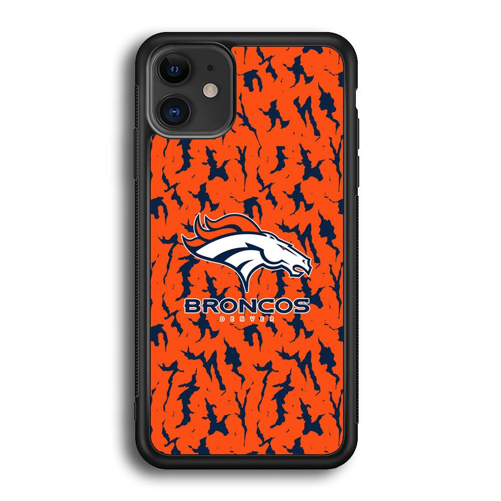 Denver Broncos Script for The Winner iPhone 12 Case-Rubber Black (2D Case)-Oxvistore