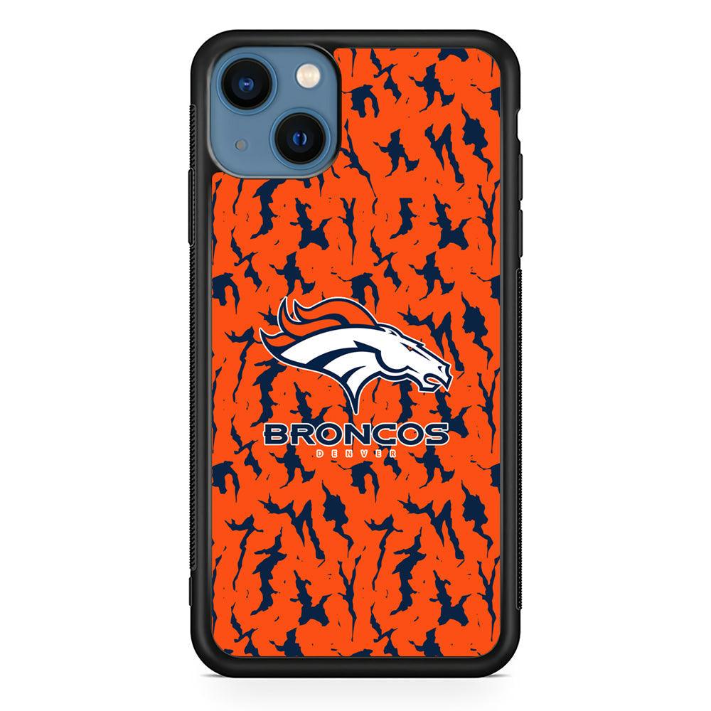 Denver Broncos Script for The Winner iPhone 15 Case-Rubber Black (2D Case)-Oxvistore