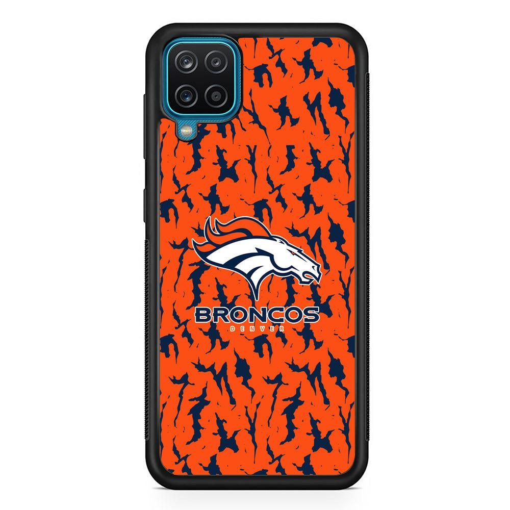 Denver Broncos Script for The Winner Samsung Galaxy A12 Case-Rubber Black (2D Case)-Oxvistore