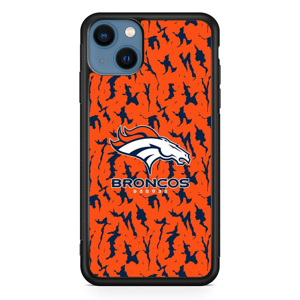 Denver Broncos Script for The Winner iPhone 13 Case-Rubber Black (2D Case)-Oxvistore