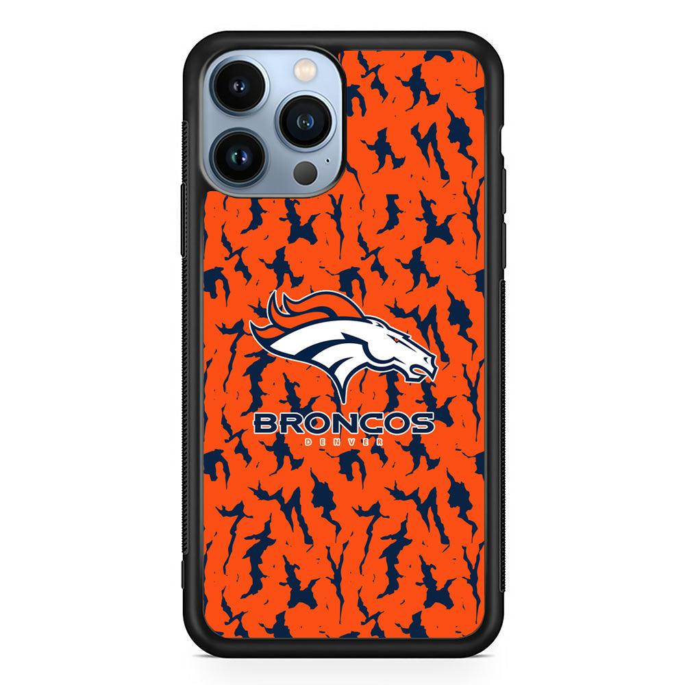 Denver Broncos Script for The Winner iPhone 14 Pro Max Case-Rubber Black (2D Case)-Oxvistore