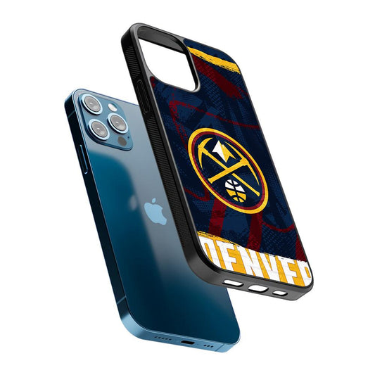 Denver Nuggets Pattern 2D Rubber Phone Case-Oxvistore