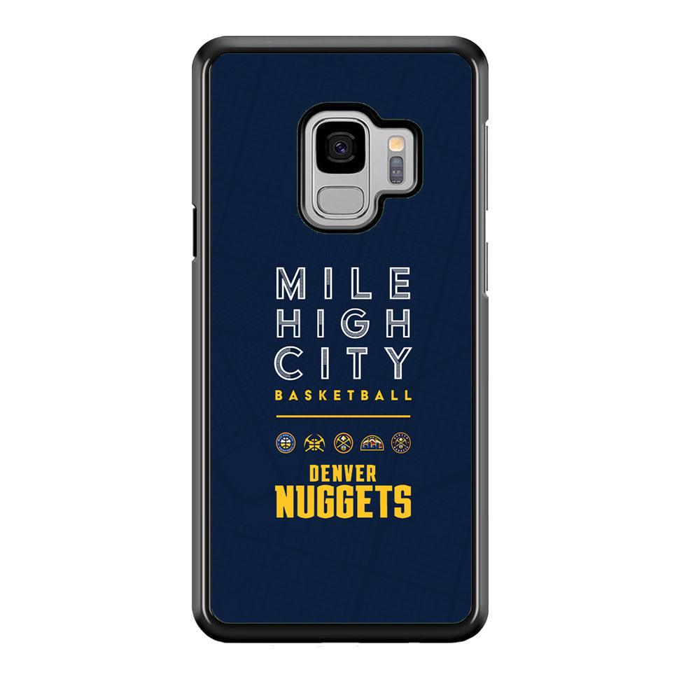 Denver Nuggets The Mile High City Samsung Galaxy S9 Case-Rubber Black (2D Case)-Oxvistore