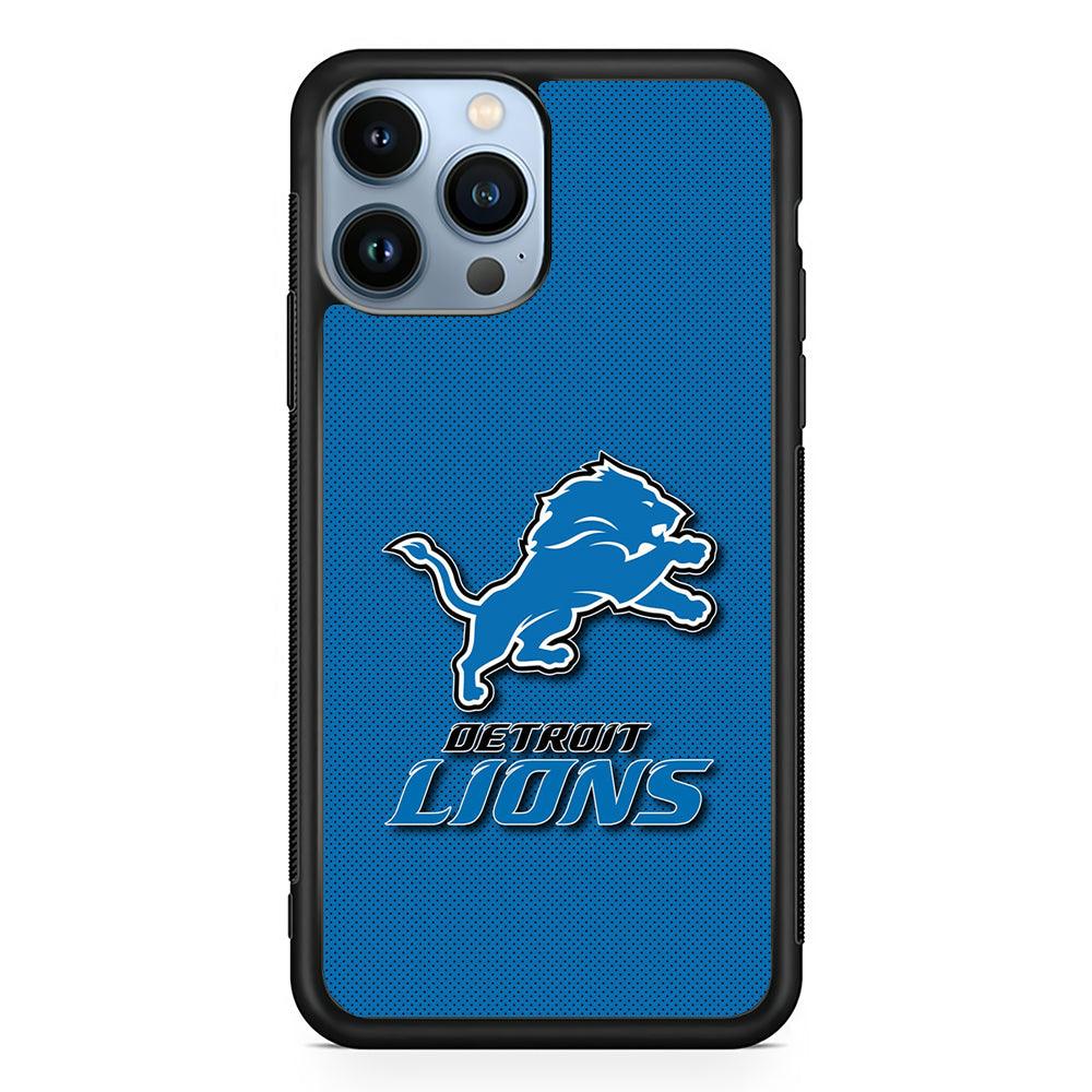 Detroit Lions Logo 2D Rubber Phone Case-Black-Oxvistore