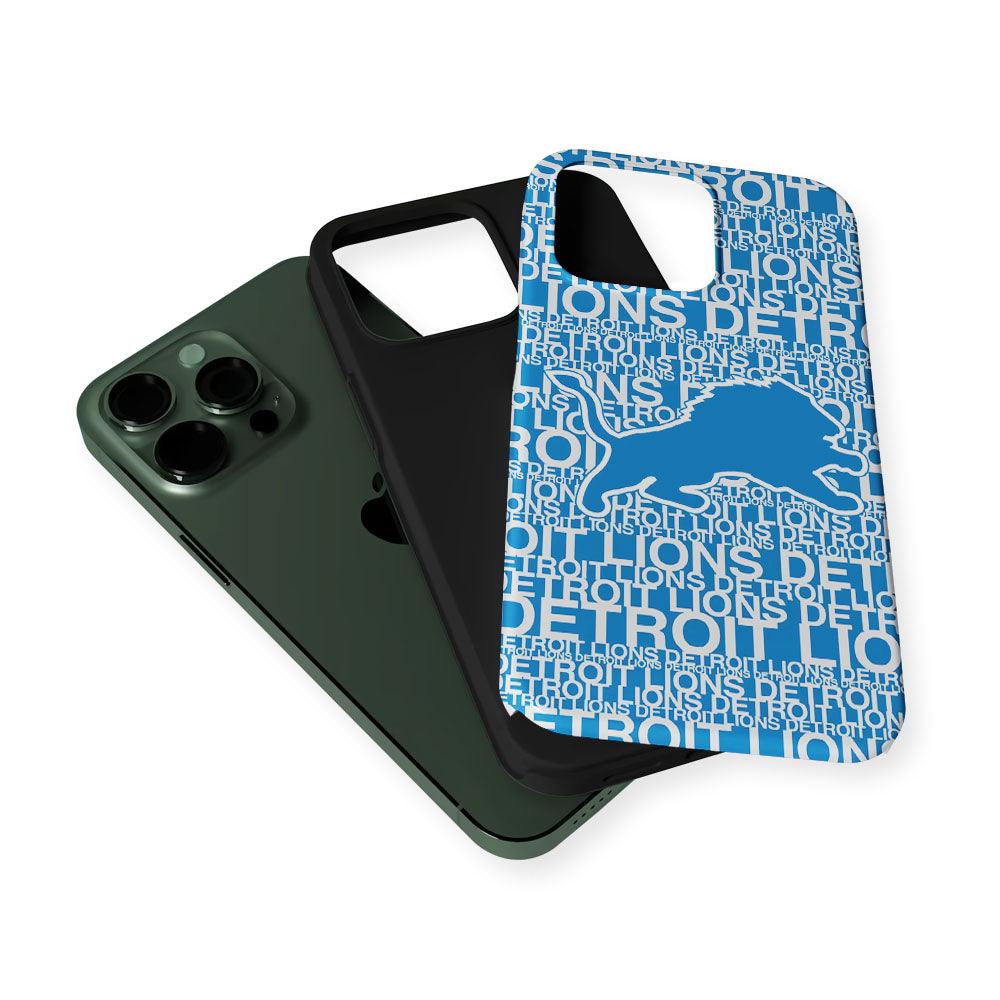 Detroit Lions Pattern 2 in 1 Tough Phone Case-Oxvistore