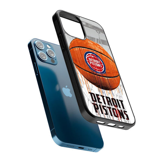 Detroit Pistons Ball 2D Rubber Phone Case-Oxvistore