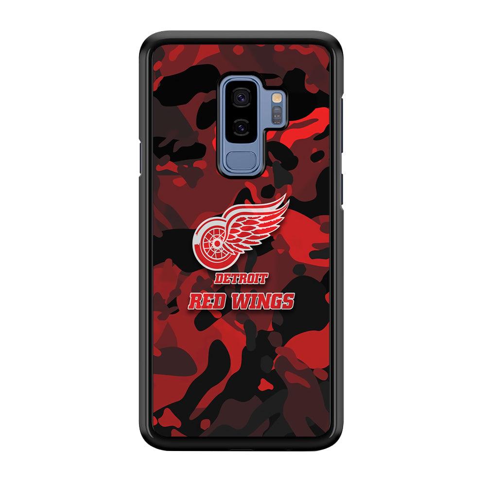 Detroit Red Wings Brave in Hand Samsung Galaxy S9 Plus Case-Rubber Black (2D Case)-Oxvistore