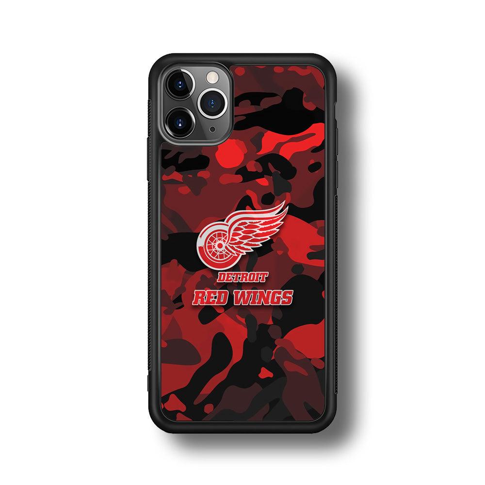 Detroit Red Wings Brave in Hand iPhone 11 Pro Case-Rubber Black (2D Case)-Oxvistore