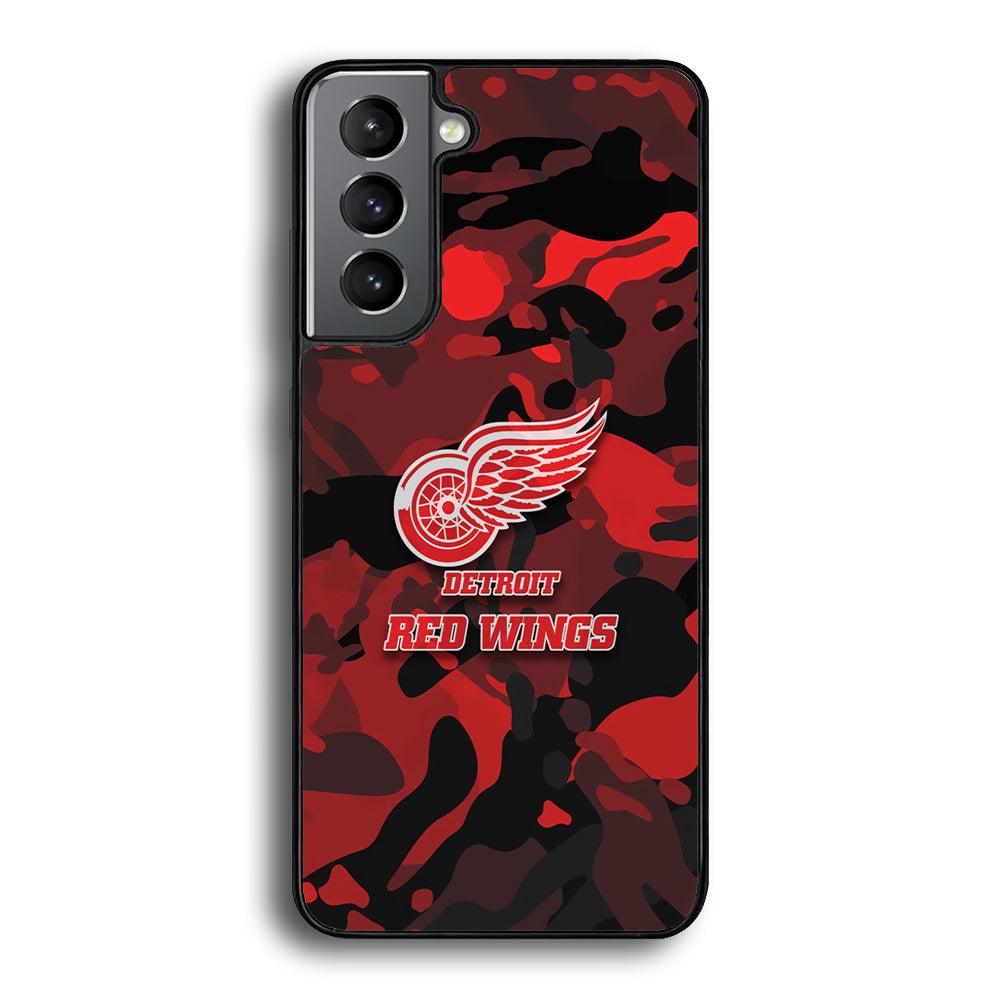 Detroit Red Wings Brave in Hand Samsung Galaxy S22 Plus Case-Rubber Black (2D Case)-Oxvistore