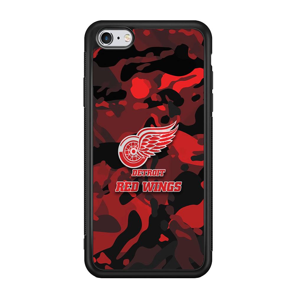 Detroit Red Wings Brave in Hand iPhone 6 Plus | 6s Plus Case-Rubber Black (2D Case)-Oxvistore