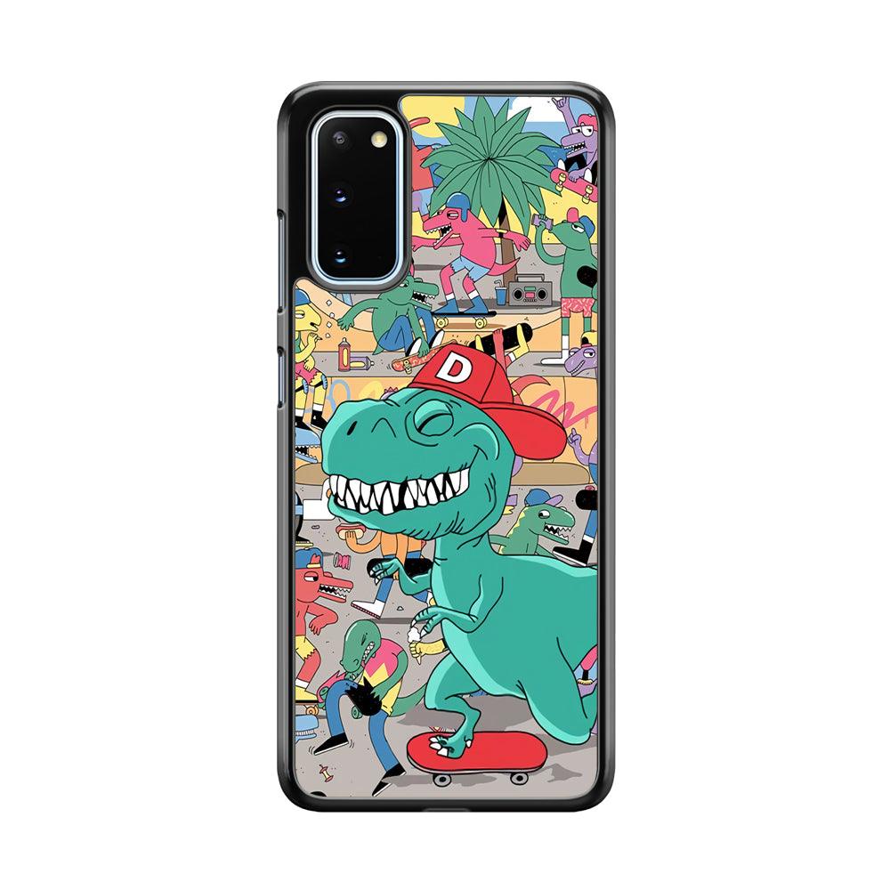 Dinosaur Park of Skating Samsung Galaxy S20 Case-3D Case-Oxvistore