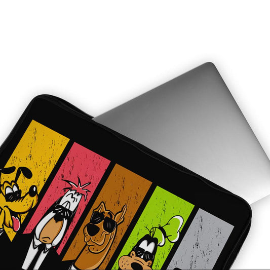 Dog Cartoon Black Gangster Laptop Sleeve Protective Cover-Oxvistore