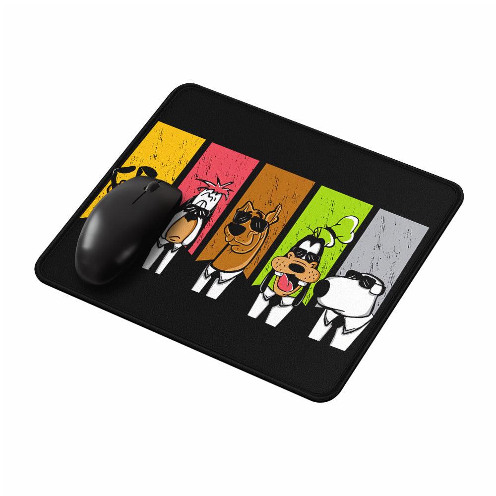 Dog Cartoon Black Gangster Mouse Pads-Oxvistore