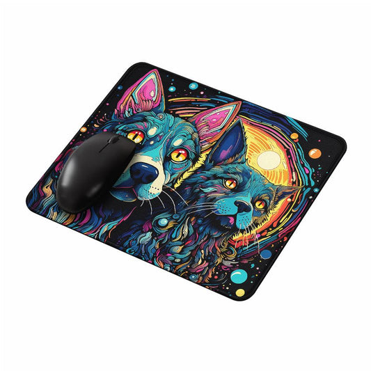 Dog Cat Colorful Art Mouse Pads-Oxvistore