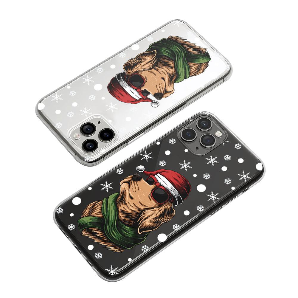 Dog Christmas Snow Clear Soft Case-Oxvistore